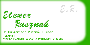 elemer rusznak business card